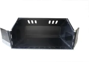 Snow Removal Bucket Skid Steer with Hydraulic Sides for Efficient Snow Cleaning, 48" Wide, Steel Construction, Black