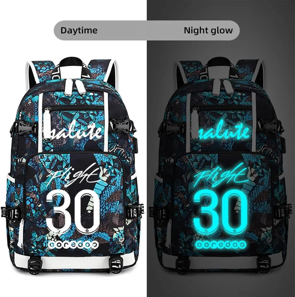 Soccer Player 10 Luminous Multifunction Backpack Travel Football Fans Bag For Men Women (Style 6)