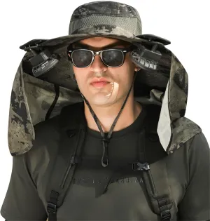 Solar Fan Hats for Men Women, UPF 50  Wide Brim Sun Hats with 2 Solar Fan, Breathable Bucket Hat Outdoor Fishing Hats