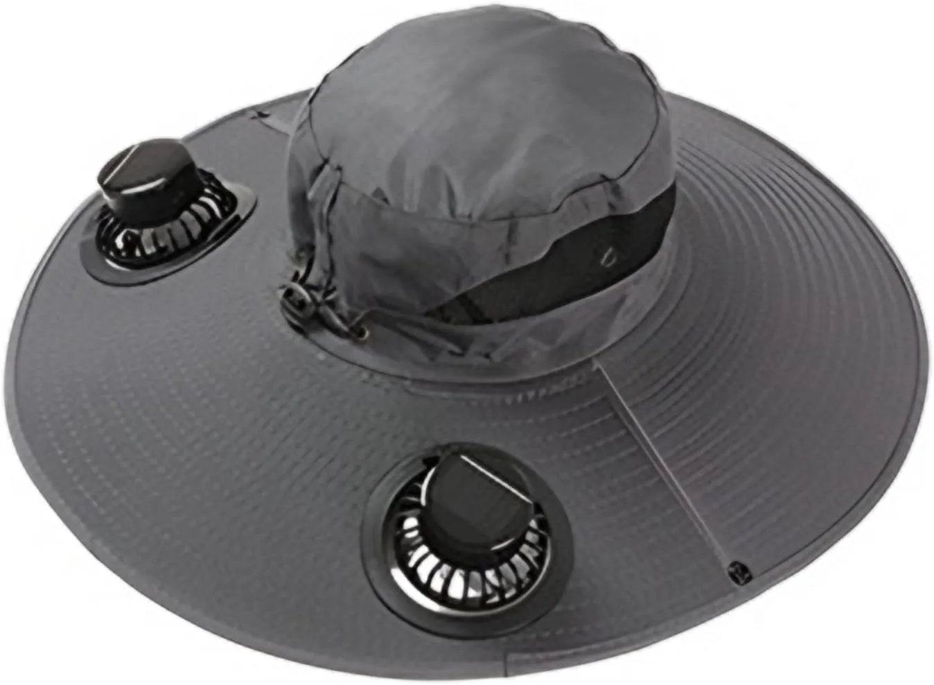 Solar Powered Fan Hat for Men & Women Wide Brim Sun Protection with Built-in Fans UPF 50   Outdoor Fishing & Beach Hats