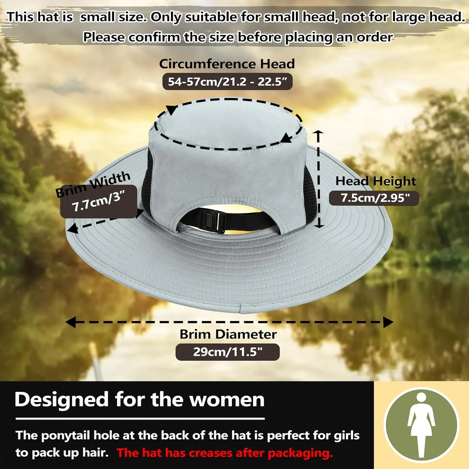 Solaris Ponytail Hole Sun Hats for Women, UPF 50  Sun Protection Outdoor Tribe Packable Cooling Hat for Gardening