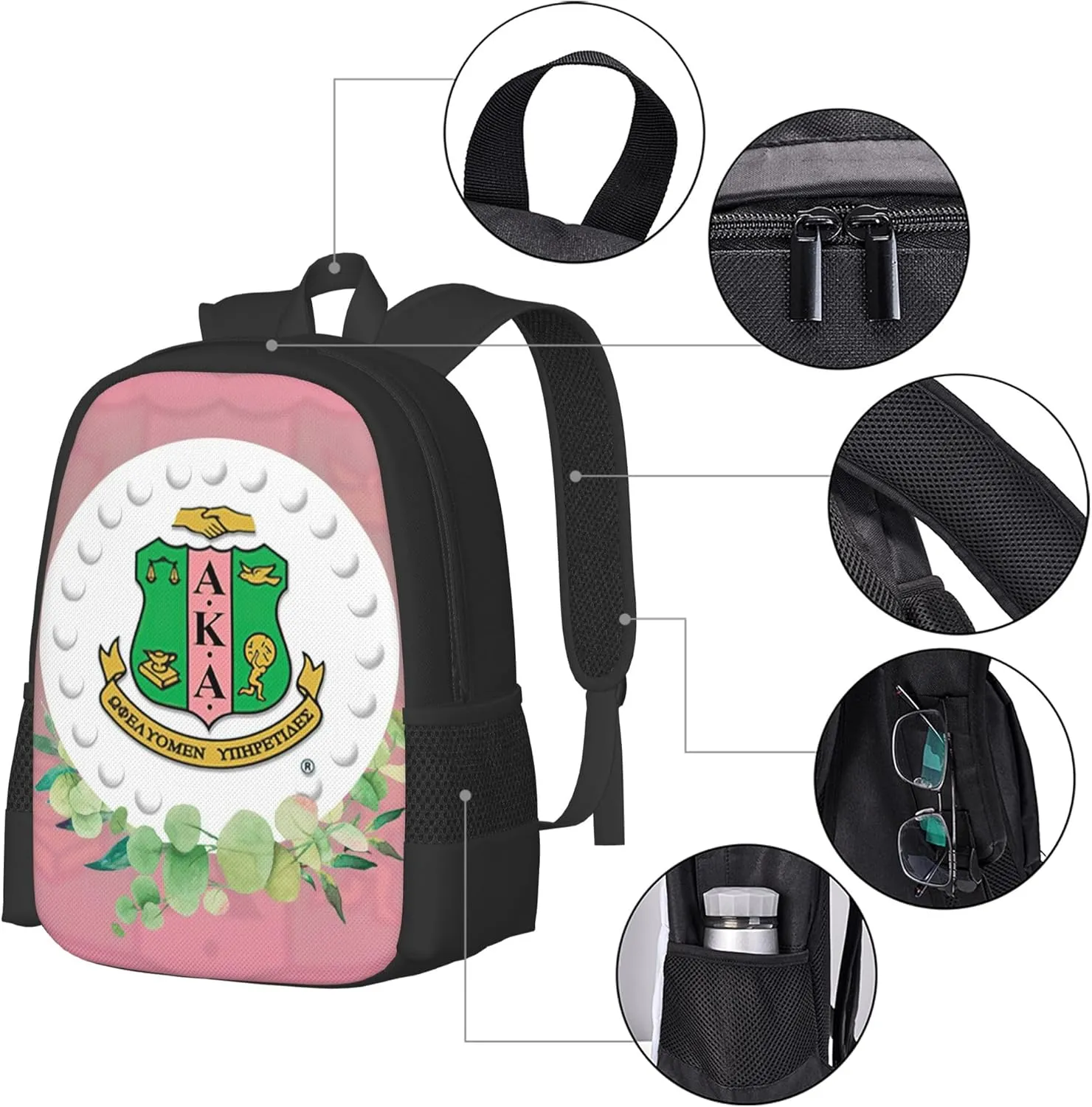 Sorority Multifunctional Backpack Large Travel Backpack for Men Women Computer Work Business Carry on Daypack