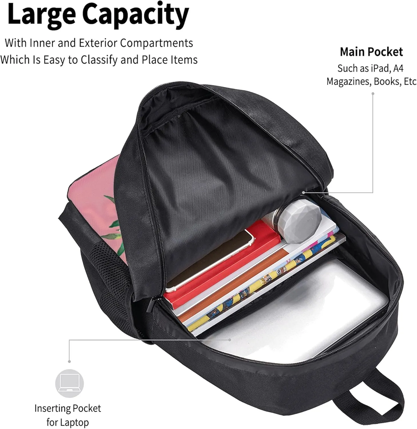 Sorority Multifunctional Backpack Large Travel Backpack for Men Women Computer Work Business Carry on Daypack