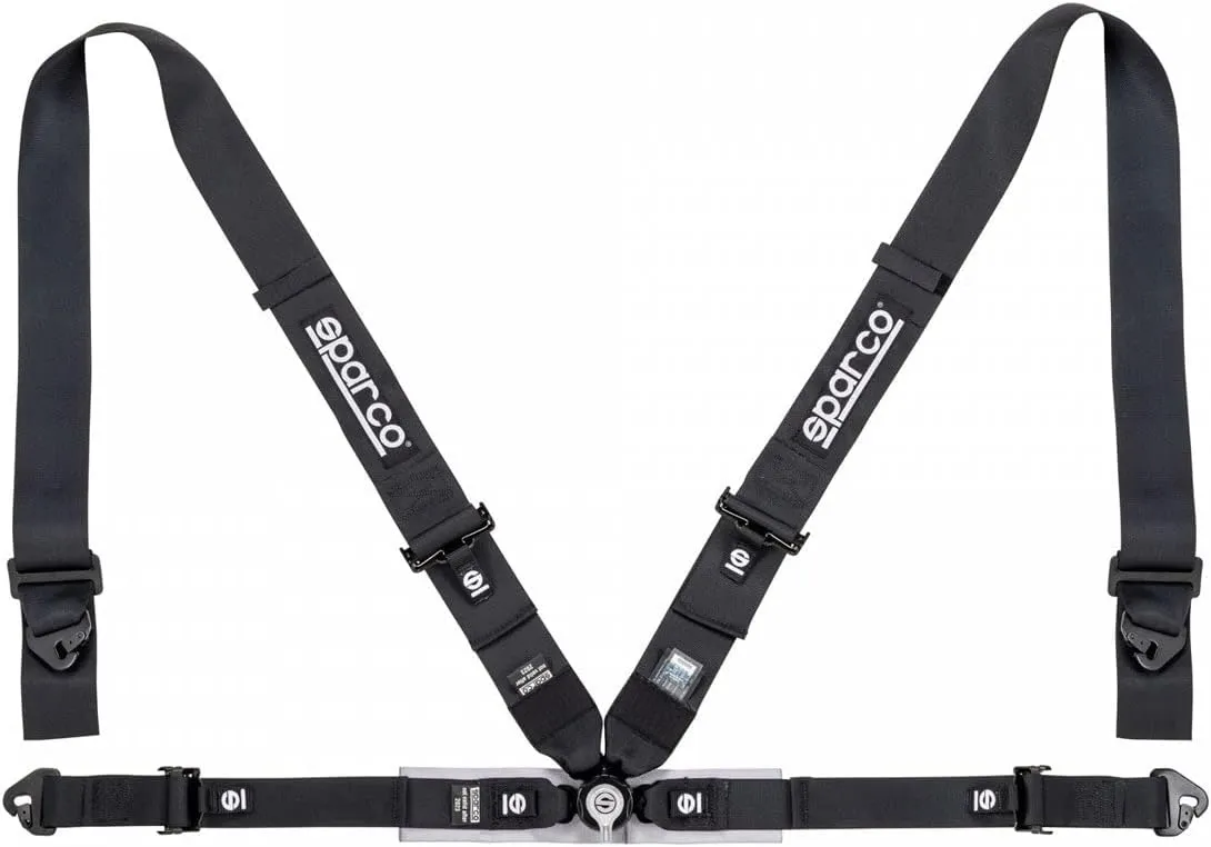 Sparco FIA 4-Point Harness Set 04716M1NR (Color: Black)