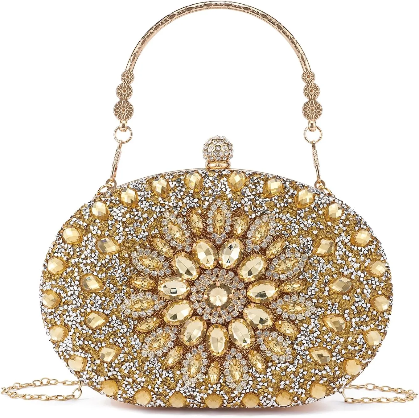 Sparkly Women's Evening Clutch Purses Rhinestone Bag Luxury Handbags For Weddings Formal Prom Party