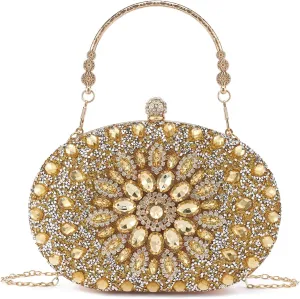 Sparkly Women's Evening Clutch Purses Rhinestone Bag Luxury Handbags For Weddings Formal Prom Party