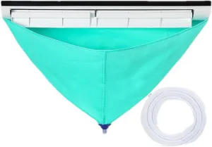 Split Air Conditioner Cleaning Cover Kit, Air Conditioner Washing Bag Waterproof Dust Washing Clean Protector Bag with Hose Split Air Conditioner Cleaning Cover for Wall Mounted AC