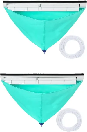 Split Air Conditioning Cleaning Cover Bag, 2Pcs Air Conditioner Cover Indoor AC Condenser Cover AC Cover for Outside Unit