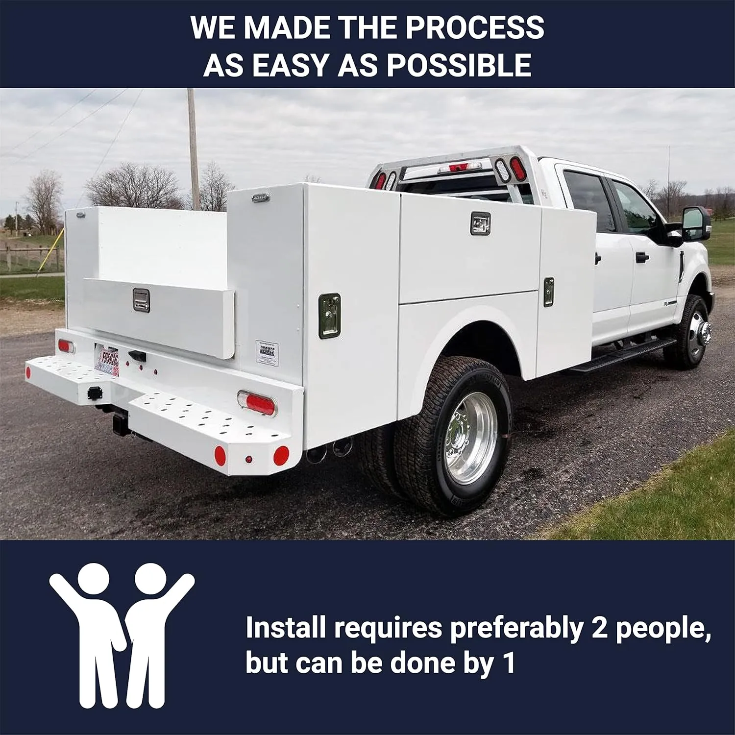 Stahl Truck Bodies - 231948-PC - Vertical Door Challenger ST Service Body (2012-Current) - Replacement for Side Vertical Compartment Doors: CST98, CST110, and CST134