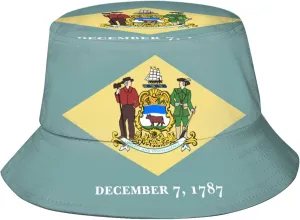 State Flag Bucket Hats for Women Men, Cute America State Hat Summer Outdoor Beach Sun Hat Packable Fisherman Cap