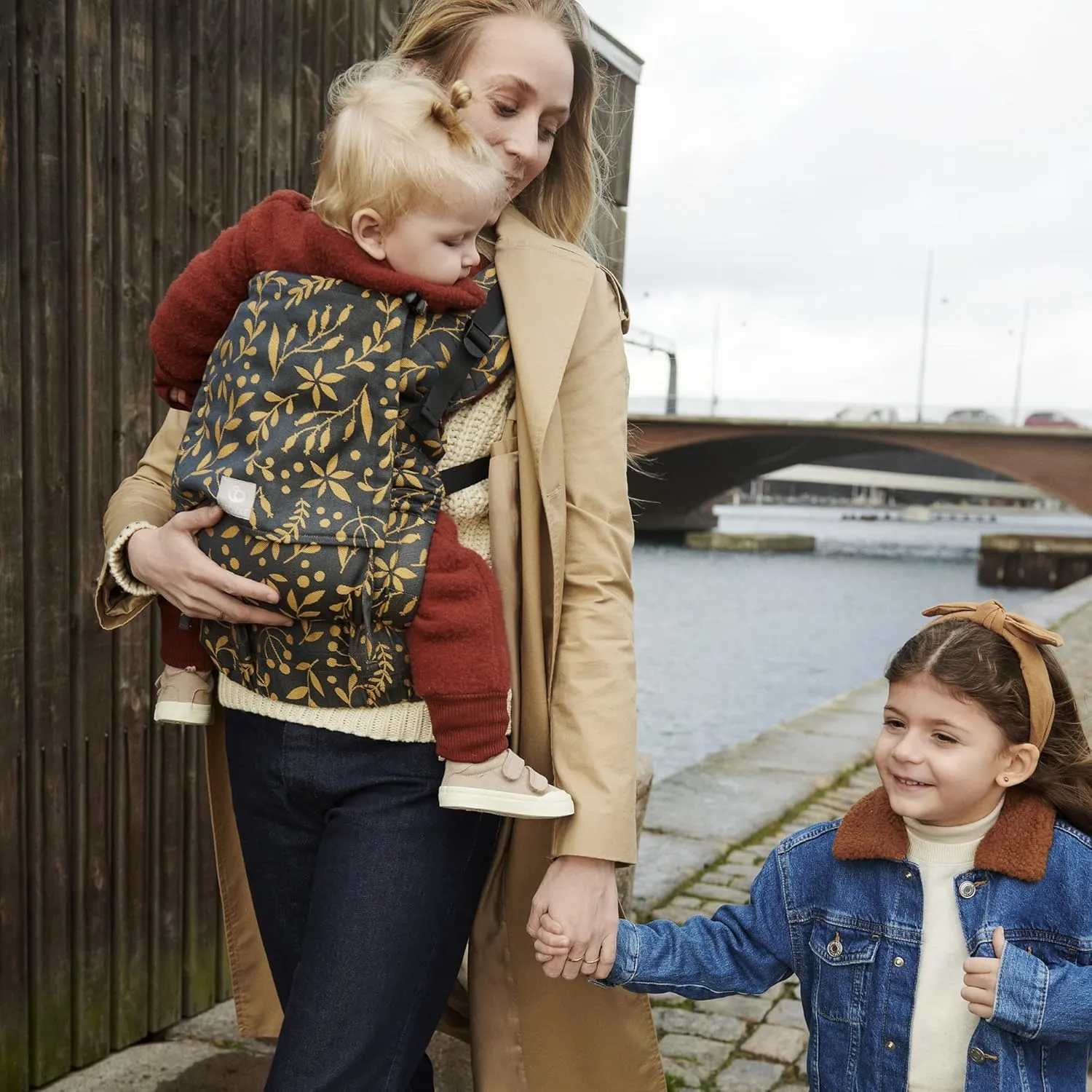 Stokke Limas Carrier Flex, Slate Melange - Full-Buckle Baby Carrier - Ergonomic with Adjustable Features - Three Carrying Options - Safe for Babies from 1 Month/8.8 lbs to 44.1 lbs