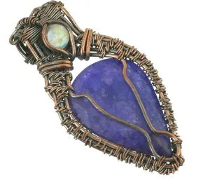 Stunning Handmade Copper Wire Wrapped Multi-Gemstone Pendant Necklace 20" - Perfect for Spiritual Connection and Intuition