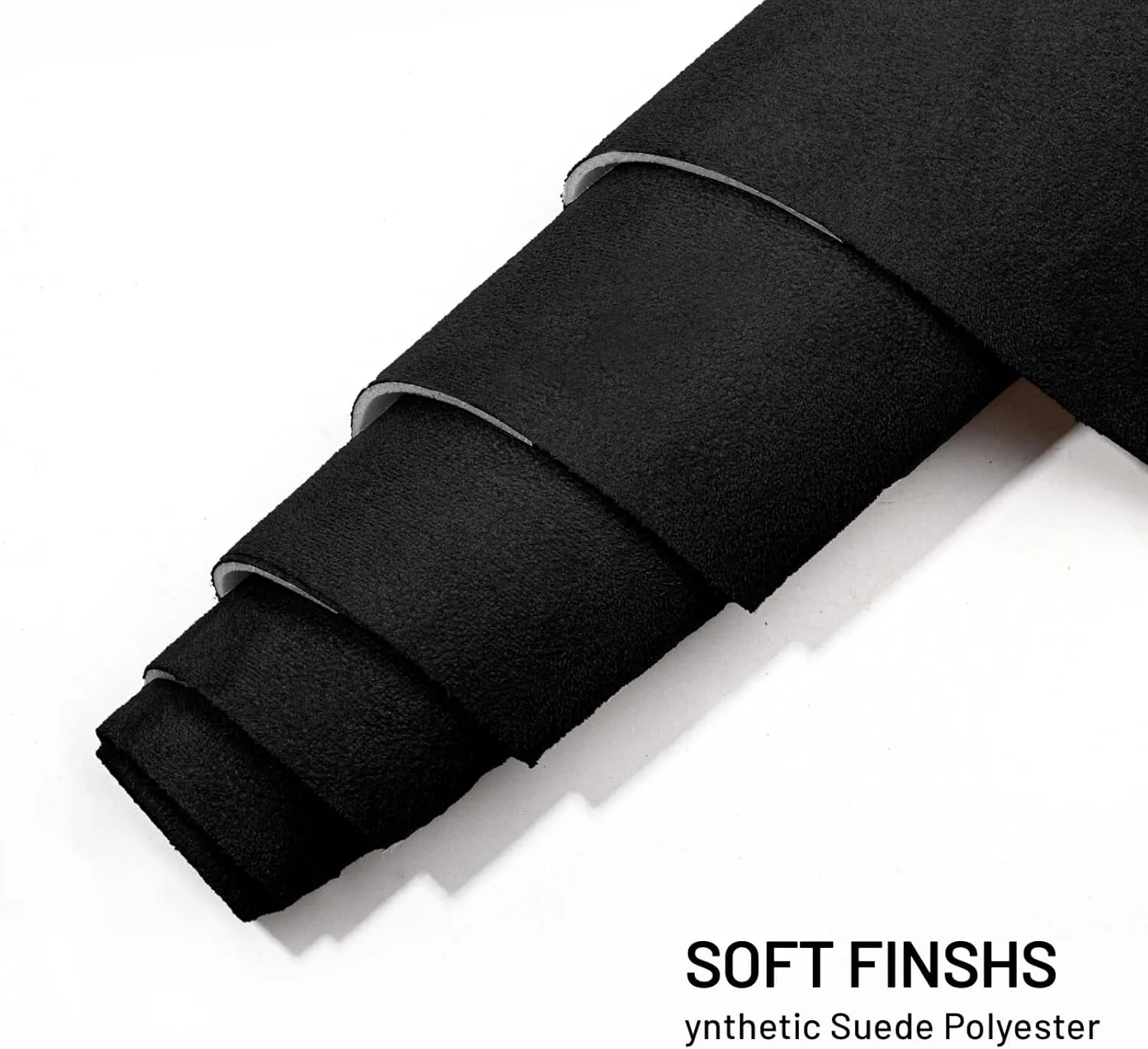 Suede Auto Headliner Fabric 98" L × 60" W with Foam Backing - Tube Packaging - Black Interior Replacement Material for Car/Truck/SUV/RV Roof - Home Repair/DIY Headliner Material