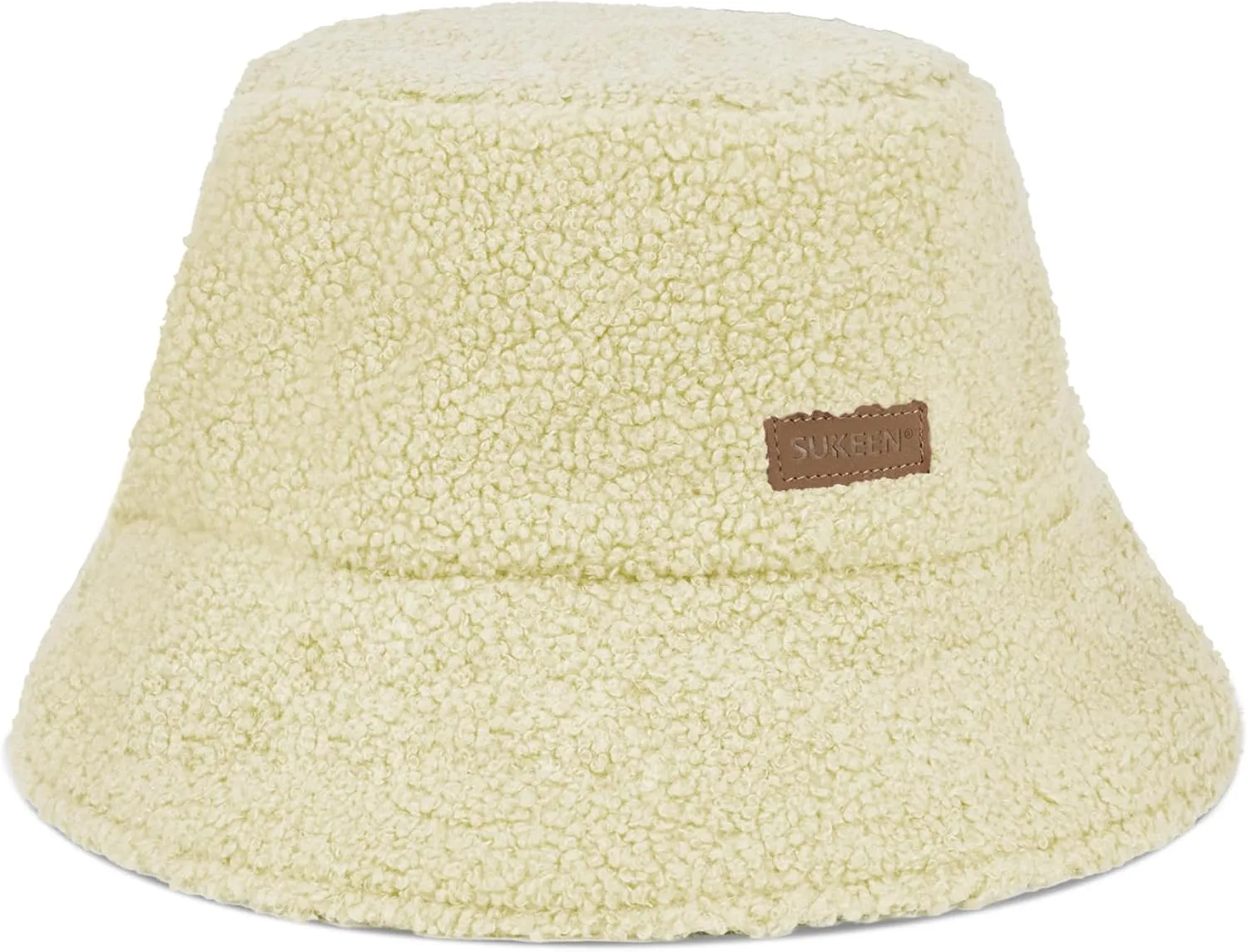 Sukeen Oversized Winter Bucket Hat for Big Heads Large Faux Fur Bucket Hat Fluffy Warm Hat Trendy Fisherman Cap for Daily
