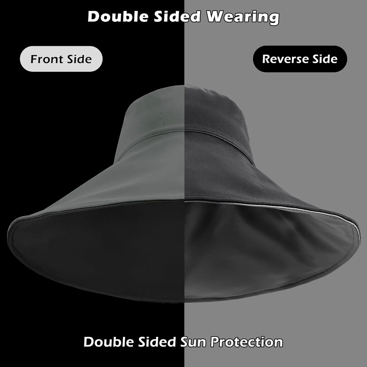 Sukeen Wide Brim Sun Hats for Women Men, Double Sided Wearing Fishing Hats UPF50  Cooling Bucket Hat for Beach Hiking Outdoor