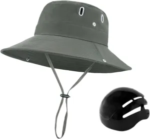 Sun Bucket Hat with Inner Hard Shell,Quick Fishing Hat Wide Brim for Riding Outside Work Backpacking Hunting Outdoor