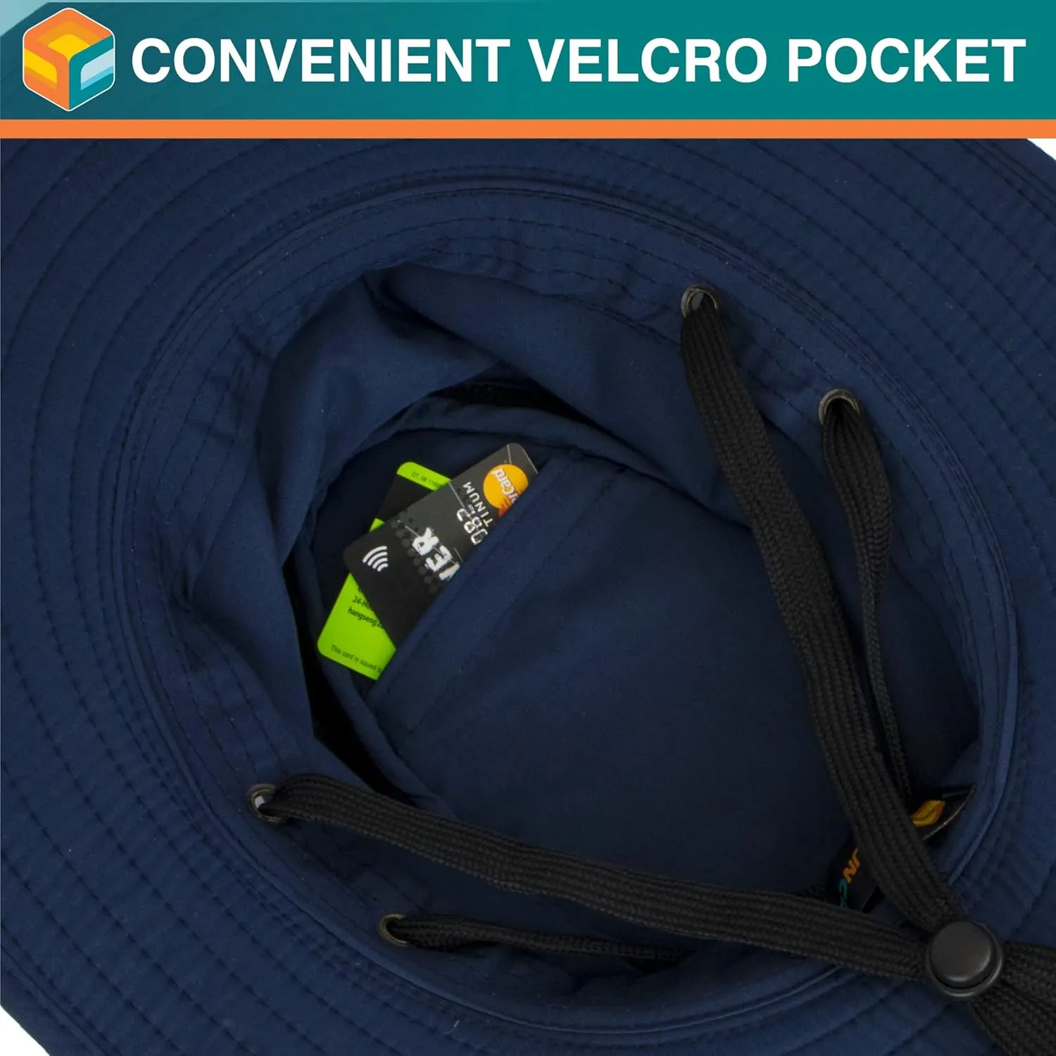 SUN CUBE Wide Brim Sun Hat for Men Women, Sun Protection UV Hat, Safari Hiking Boonie Hat