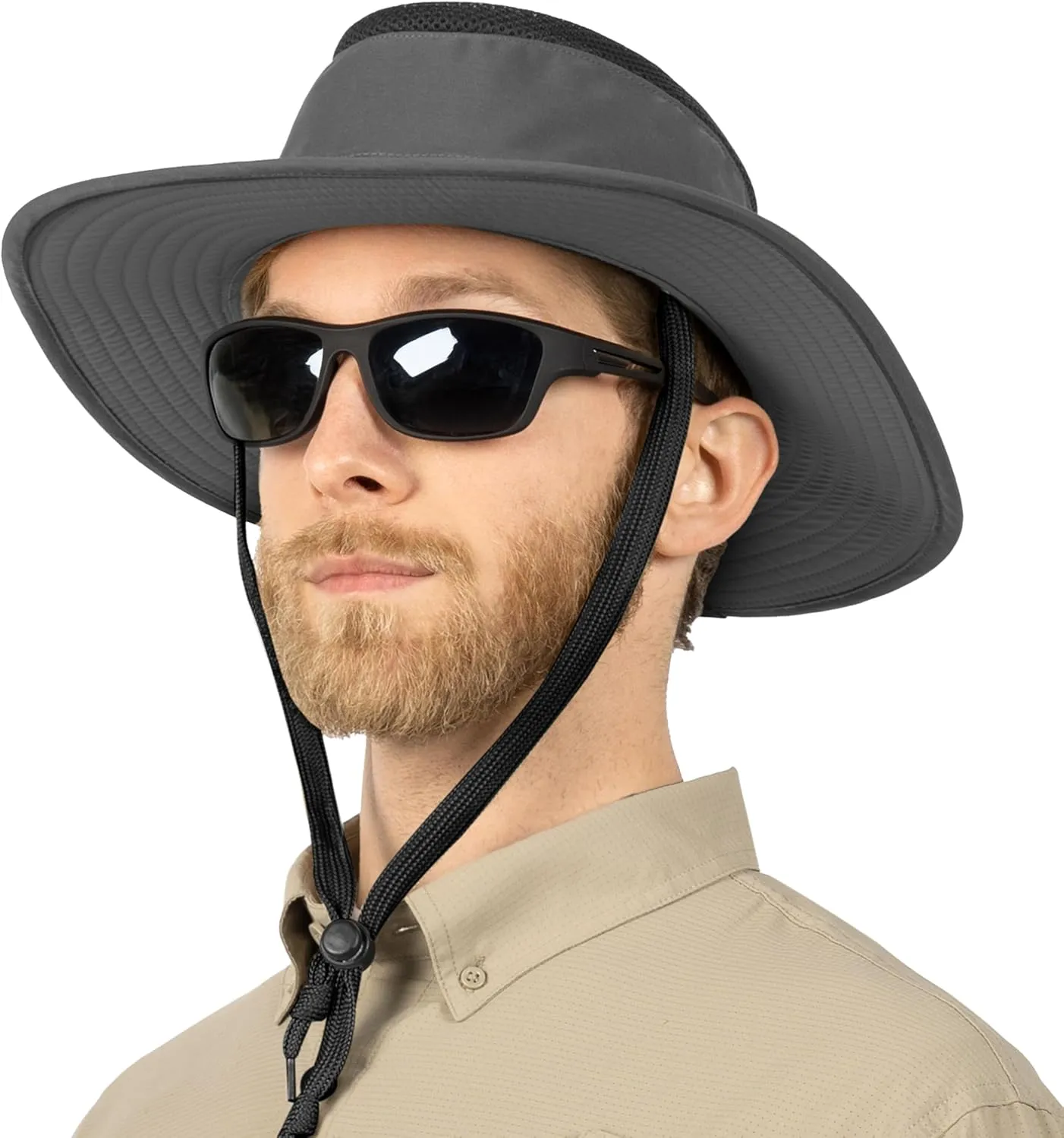 SUN CUBE Wide Brim Sun Hat for Men Women, Sun Protection UV Hat, Safari Hiking Boonie Hat