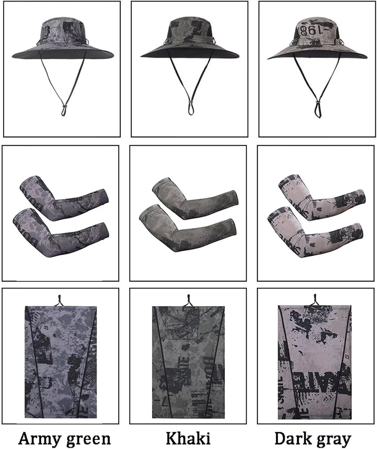 Sun Hat for Men Women UPF 50  UV Protective Fishing Hats with Neck Flap and Arm Sleeves Breathable Nylon & Mesh Gardening