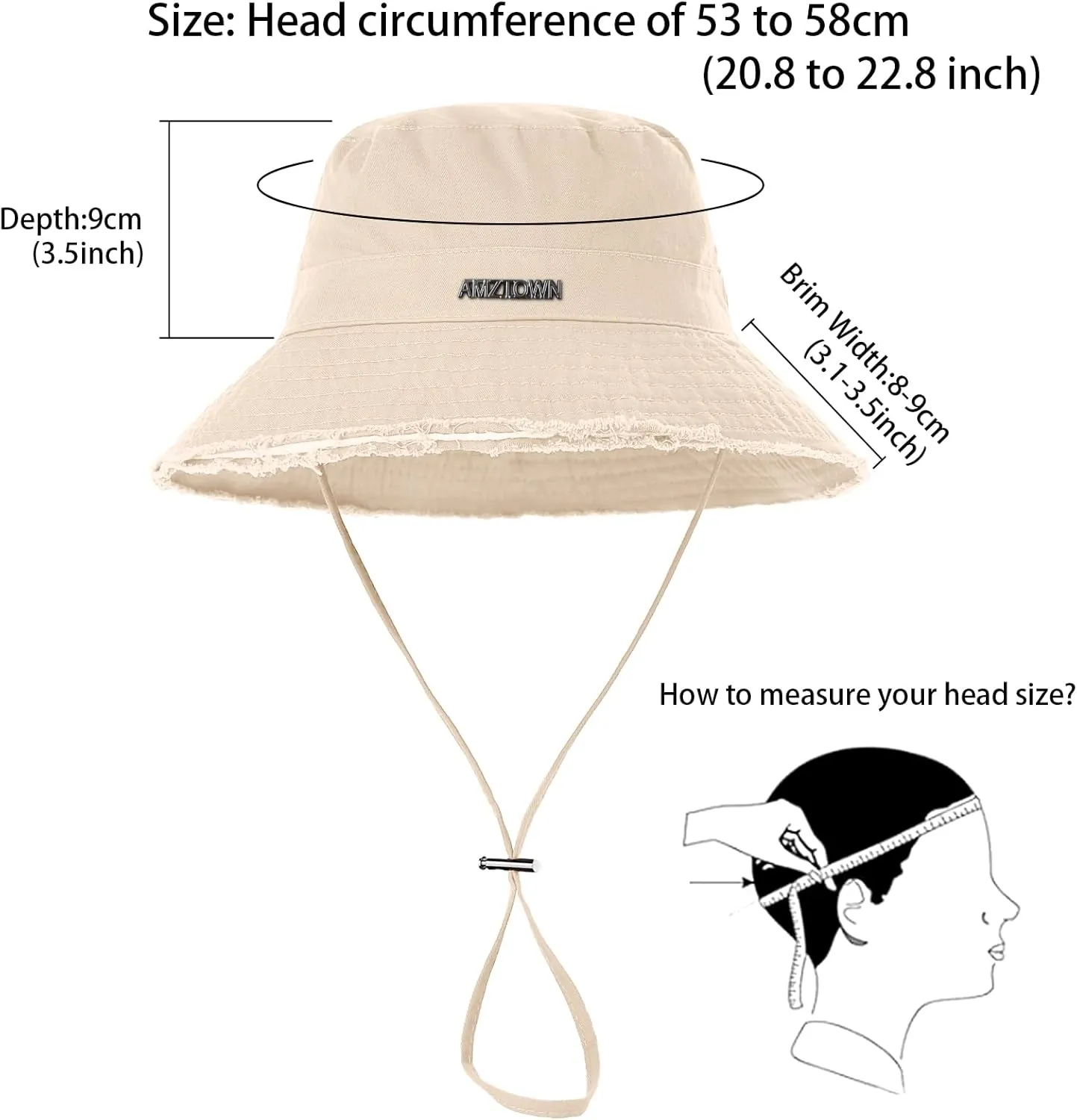 Sun Hats for Women Men Boonie Hat Foldable, Sun UV Protection UPF 50  Hat Hiking Beach Fishing Summer Safari