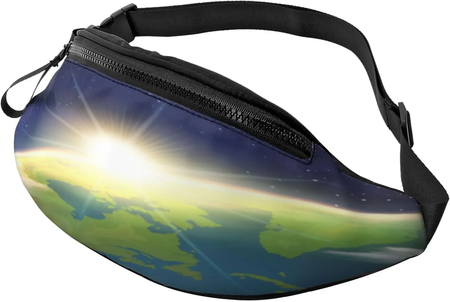 Sunrise Earth Space Fanny Pack, Crossbody Waist Packs for Women Men Waist Bags with Adjustable Strap for Travel Running Hiking Sport