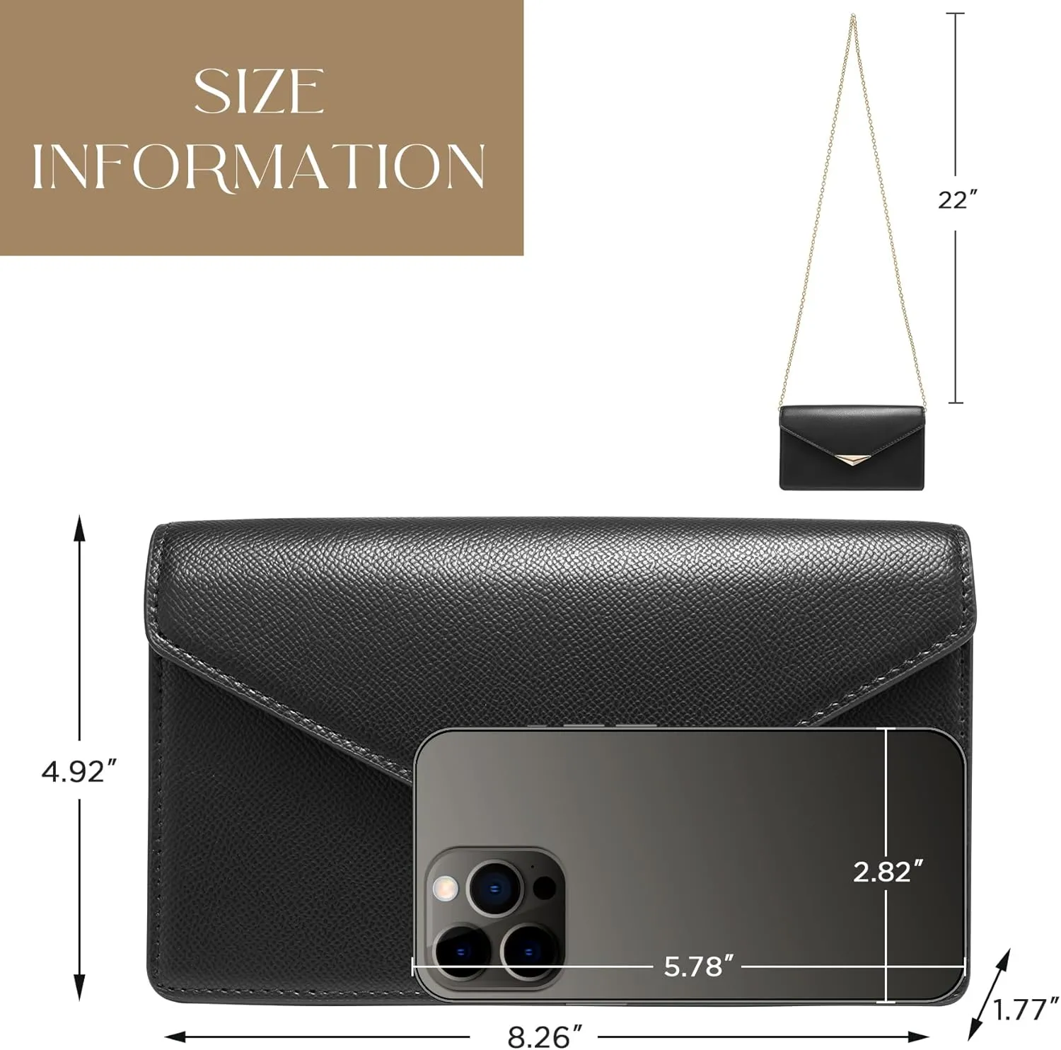 SWEETV Classic Envelope Clutch Purses for Women Elegant PU Leather Handbags for Evening, Weddings, Parties, and Formal Events