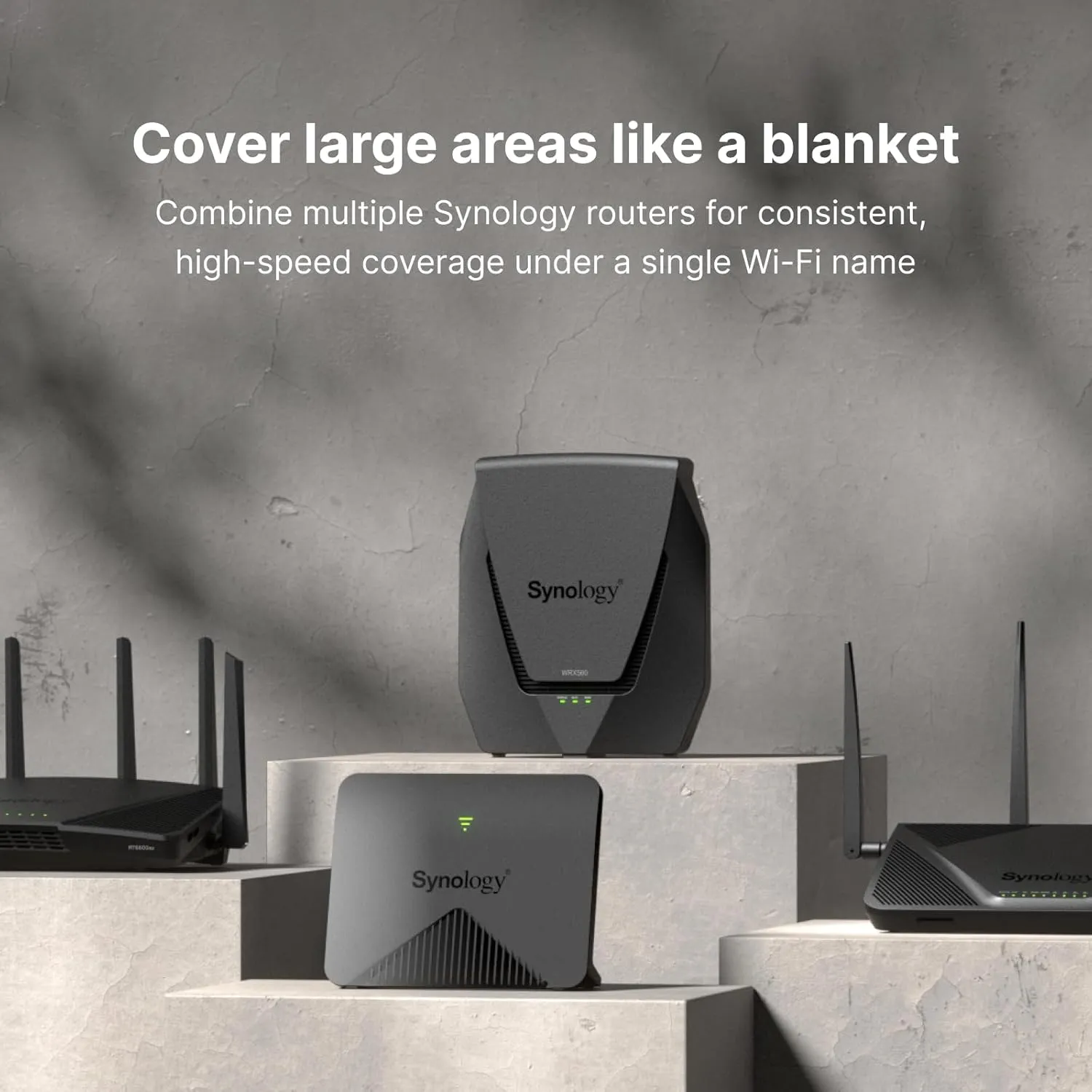 Synology RT6600ax - Tri-Band 4x4 160MHz Wi-Fi router, 2.5Gbps Ethernet, VLAN segmentation, Multiple SSIDs, parental controls, Threat Prevention, VPN (US Version)