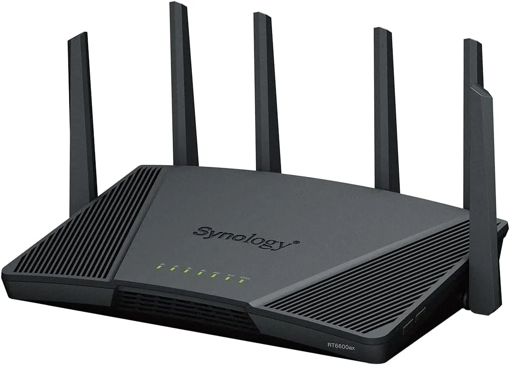 Synology RT6600ax - Tri-Band 4x4 160MHz Wi-Fi router, 2.5Gbps Ethernet, VLAN segmentation, Multiple SSIDs, parental controls, Threat Prevention, VPN (US Version)