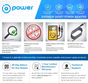 T POWER Ac Adapter for 12V CCTV Surveillance Security System Camera 4-Way to 8-Way Splitter 4CH 8CH Channel HDMI Digital Video Recorder Audio DVR ANNKE,Zmodo JOOAN Anran