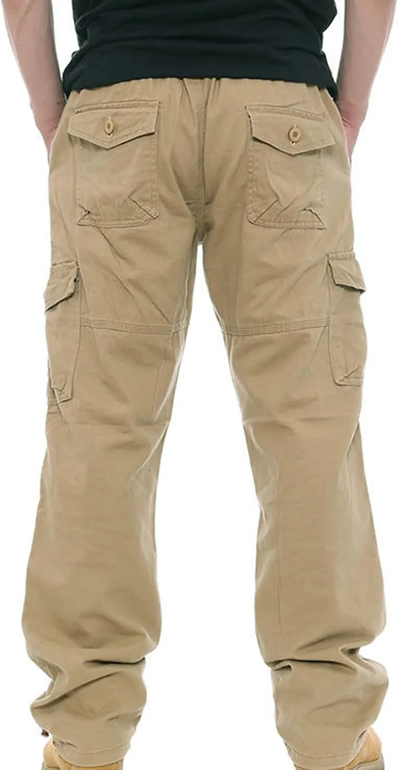 Tactical Pants for Men Utility Long Palazzo Cargo Pants Military Ripstop Work Streetwear with Multiple Pockets