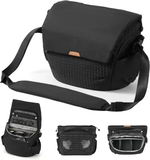 TARION Crossbody Camera Shoulder Bag for Travel - Photography Messenger Camera Bag with Adjustable Padded Strap & Removable Dividers 7L Camera Sling Bag for Photographer Thorner