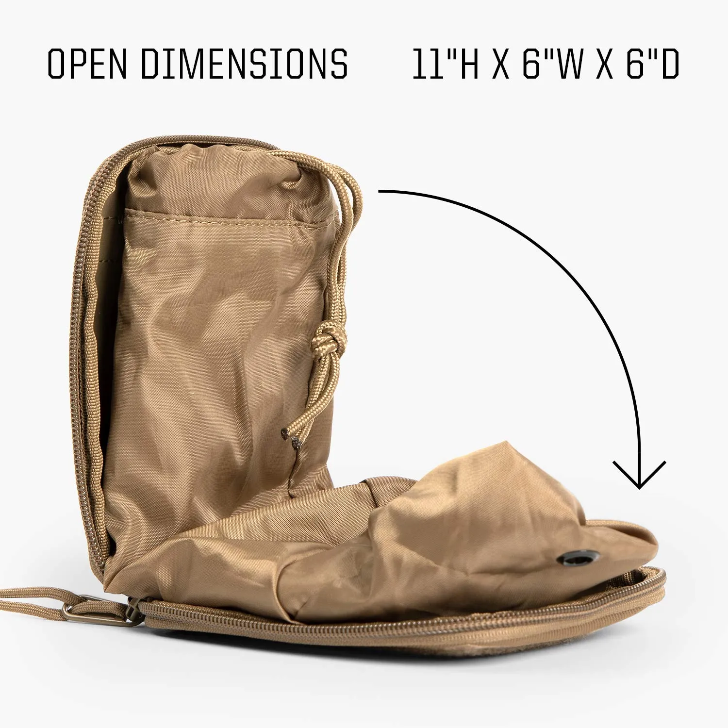 TBG - Dirty Diaper Dump Pouch for Tactical Diaper Bag - Removable & Washable (Black)