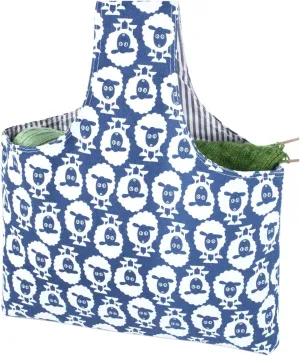 Teamoy Knitting Tote Bag, Travel Project Wrist Bag for Needles(14inches), Yarn and Crochet Supplies, Lightweight, Perfect Size for Knitting on The Go (Large, Sheep)