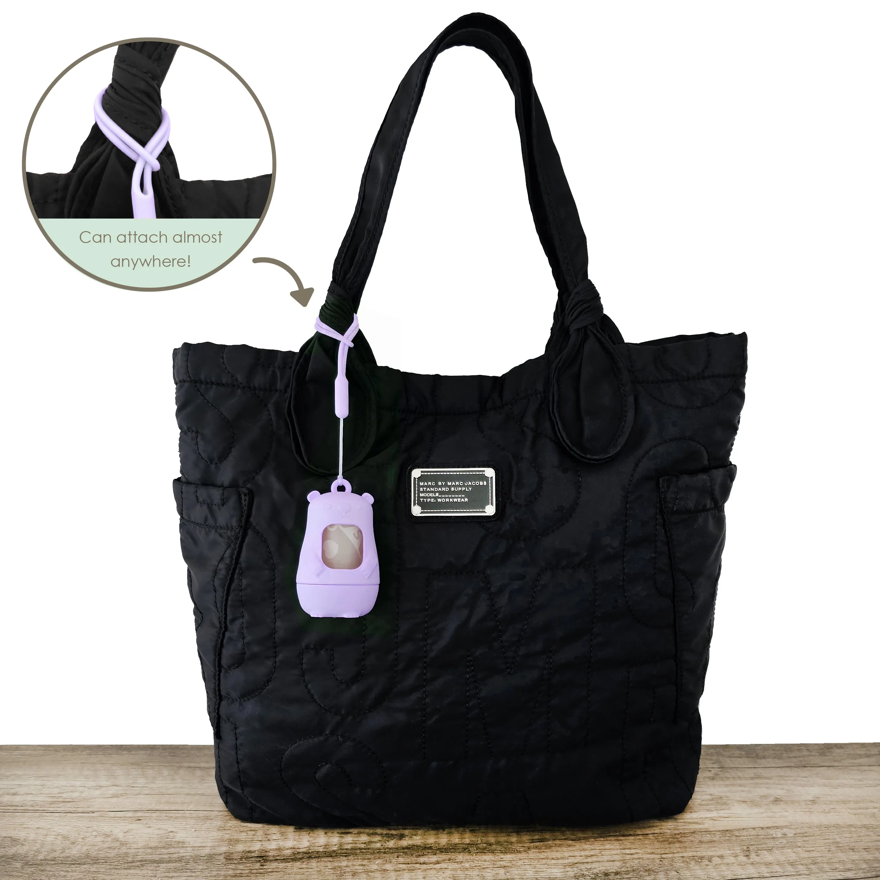 Teddy Bear Disposable Diaper Bags Dispenser COMBO PACK | 105 LAVENDER SCENTED Baby Poop Bags TOTAL & 1x Dispenser (LAVENDER SKY)
