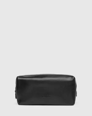 The Grand dopp kit Black - Leather Large Shave Kit