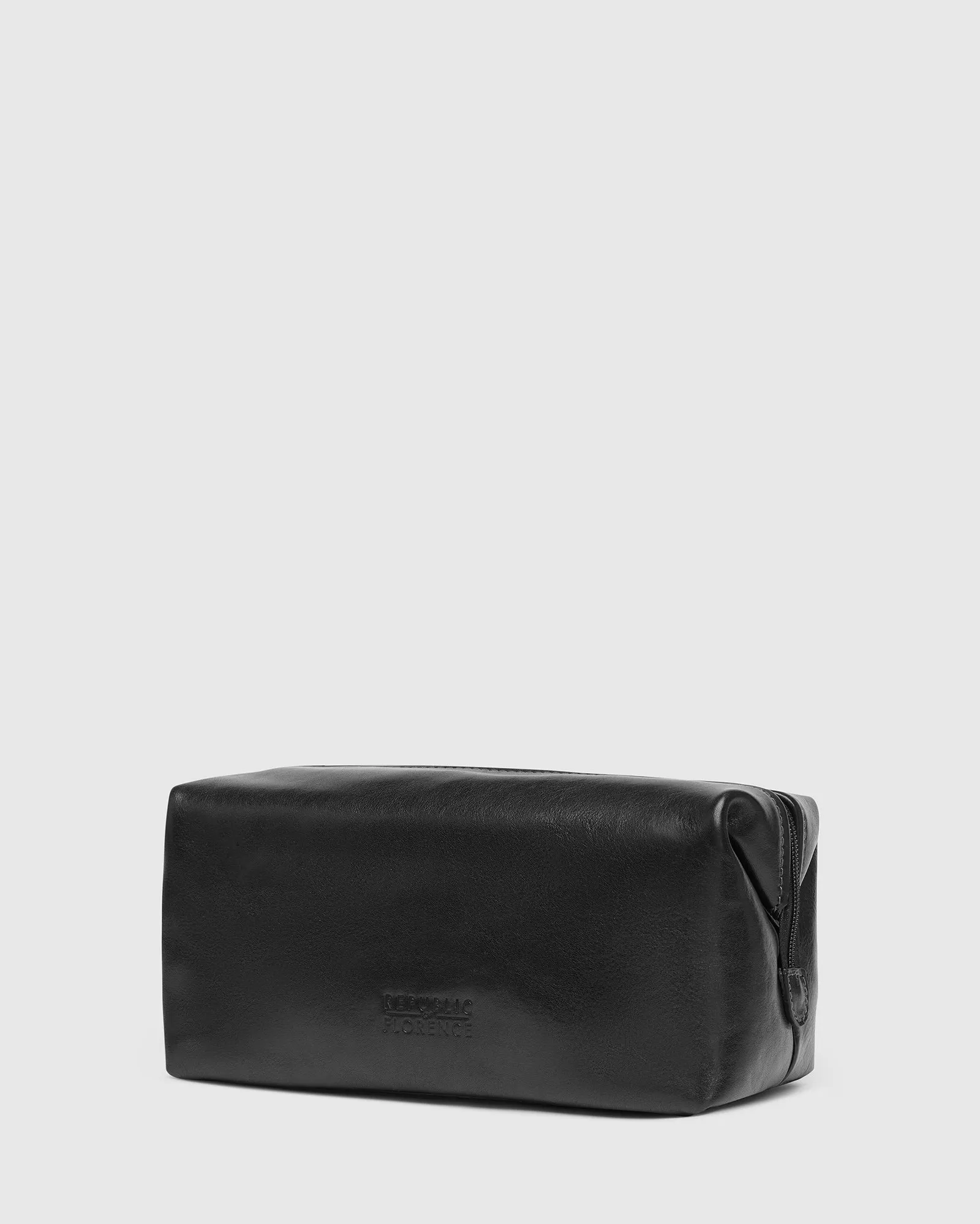 The Grand dopp kit Black - Leather Large Shave Kit