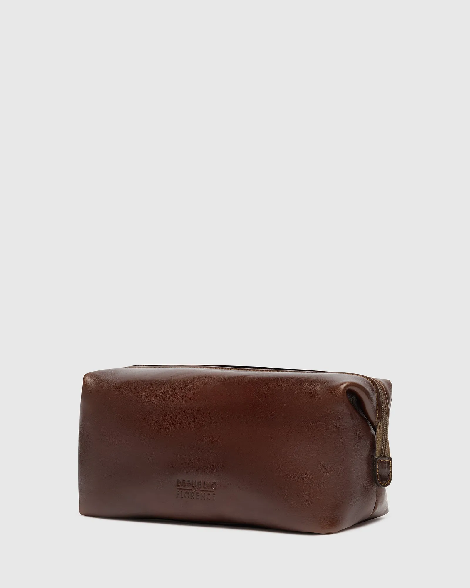 The Grand Dopp Kit Brown - Leather Large Shave Kit