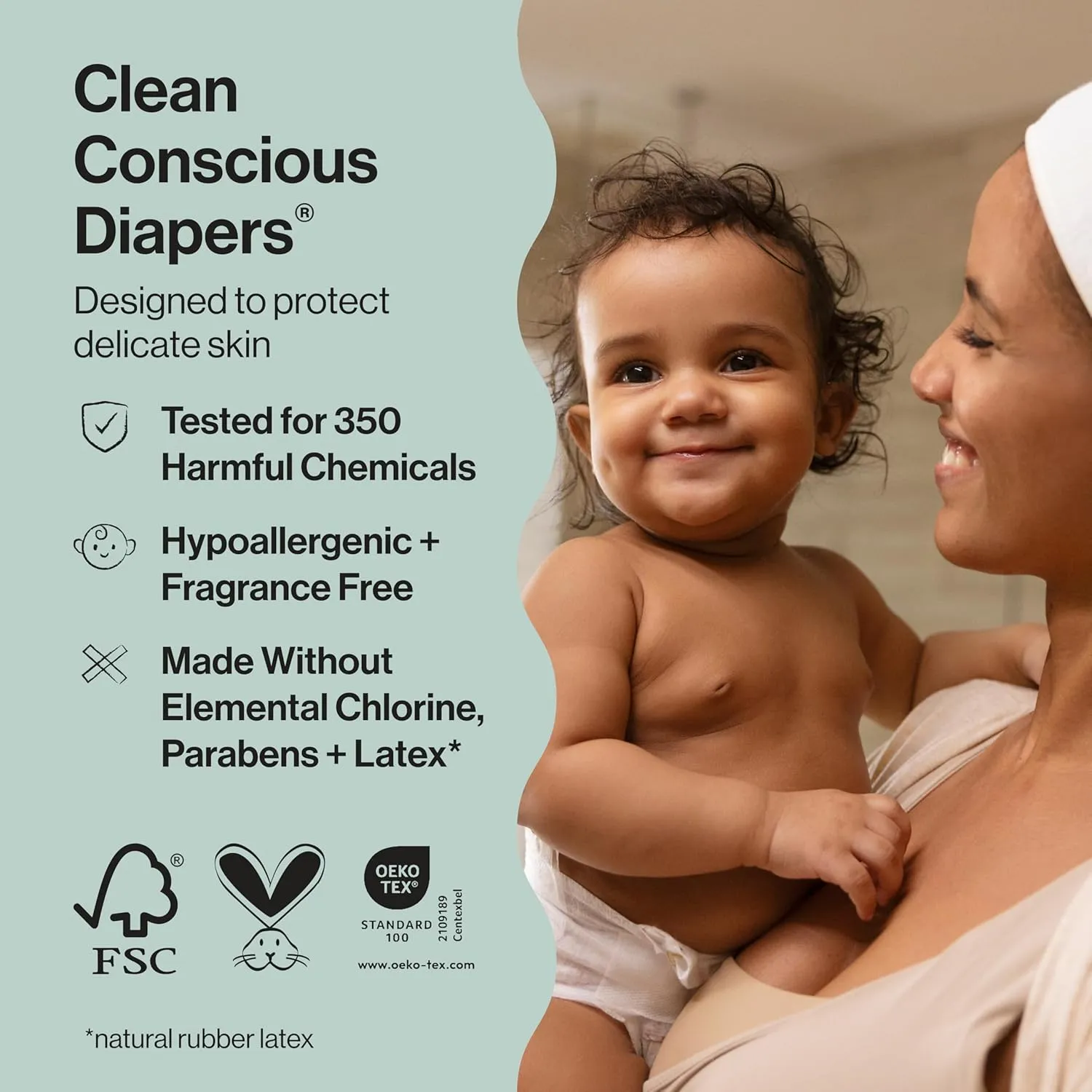 The Honest Company Clean Conscious Diapers for Sensitive Skin | Hypoallergenic, Fragrance Free | Gender Neutral Prints | Super Club Box, Size 3 (16-28 lbs), 120 Count