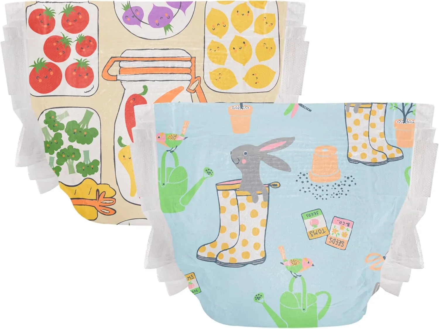 The Honest Company Clean Conscious Diapers for Sensitive Skin | Hypoallergenic, Fragrance Free | Spring '25 Limited Edition Prints | Club Box, Size 3 (16-28 lbs), 62 Count