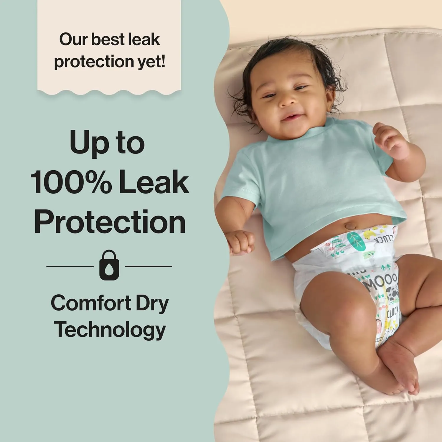 The Honest Company Clean Conscious Diapers for Sensitive Skin | Up to 100% Leakproof | Hypoallergenic, Fragrance Free | Summer '25 Limited Edition Prints | Club Box, Size 2 (12-18 lbs), 72 Count