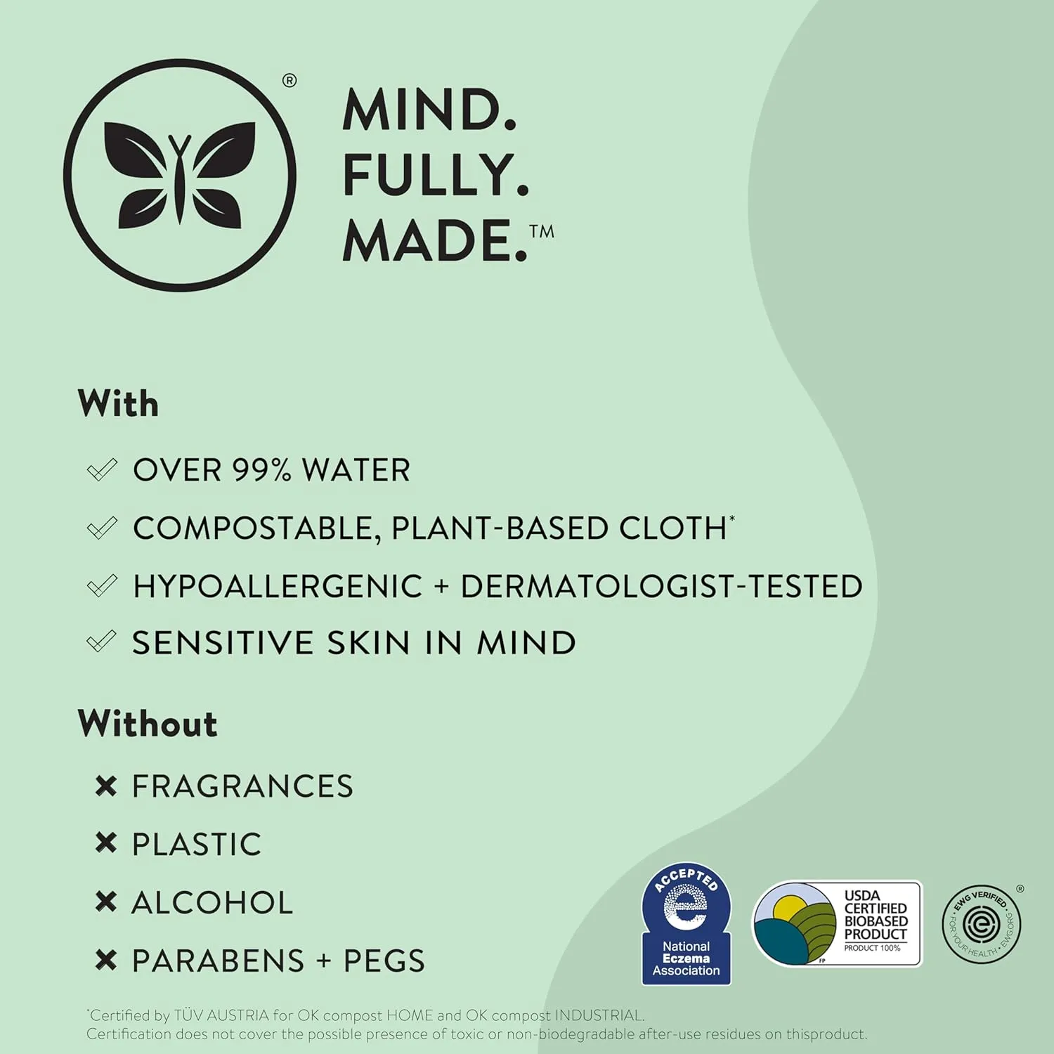 The Honest Company Clean Conscious Multi-Use Wipes | Hypoallergenic   Unscented for Sensitive Skin | Over 99% Water, Compostable, Plant Based, Baby Wipes | Balance Blues, 576 Count