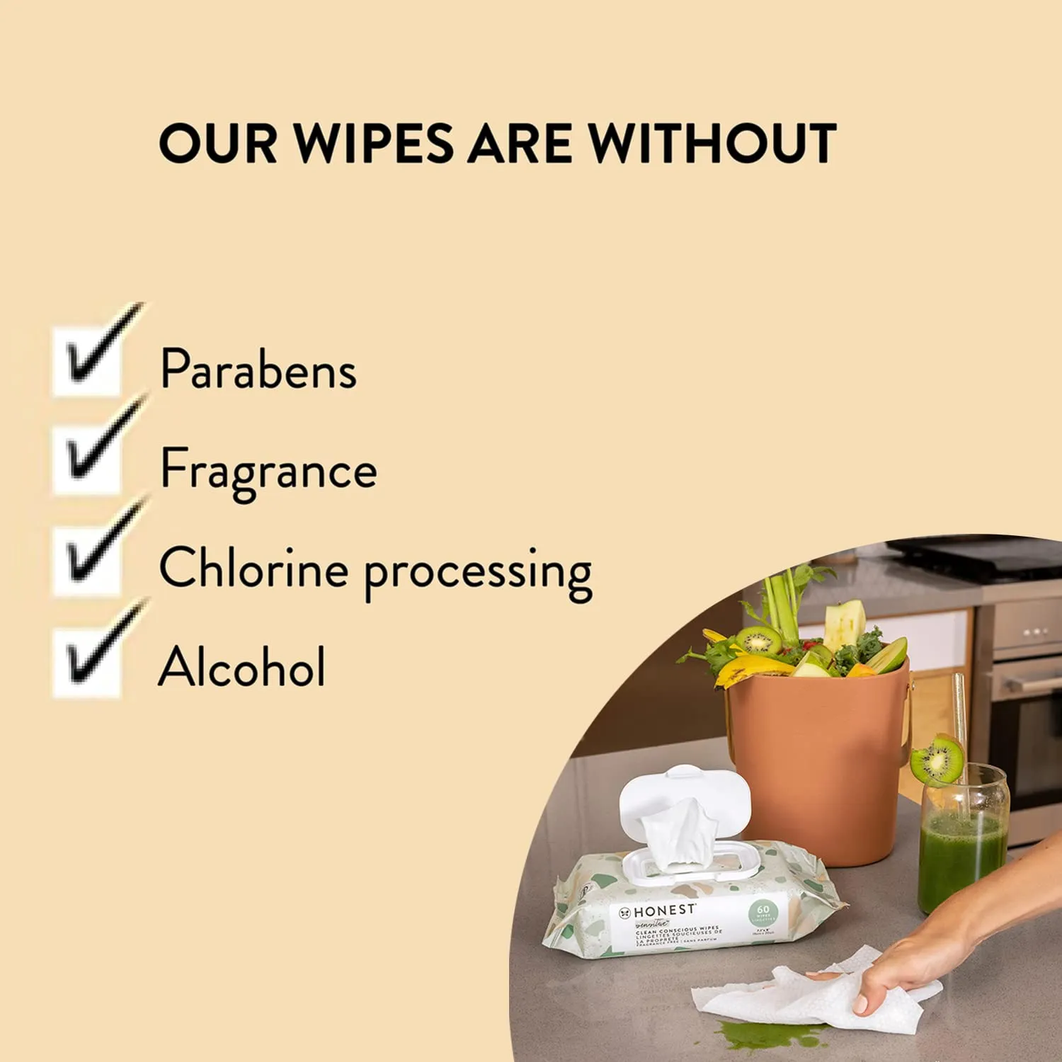 The Honest Company Clean Conscious Multi-Use Wipes | Hypoallergenic   Unscented for Sensitive Skin | Over 99% Water, Compostable, Plant Based, Baby Wipes | Balance Blues, 576 Count