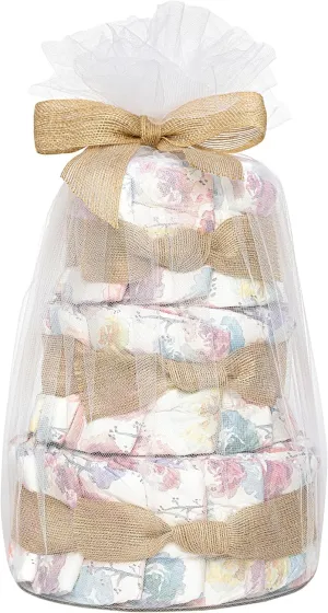 The Honest Company Diaper Cake | Clean Conscious Diapers, Baby Personal Care, Plant-Based Wipes | Rose Blossom | Regular, Size 1 (8-14 lbs), 35 Count