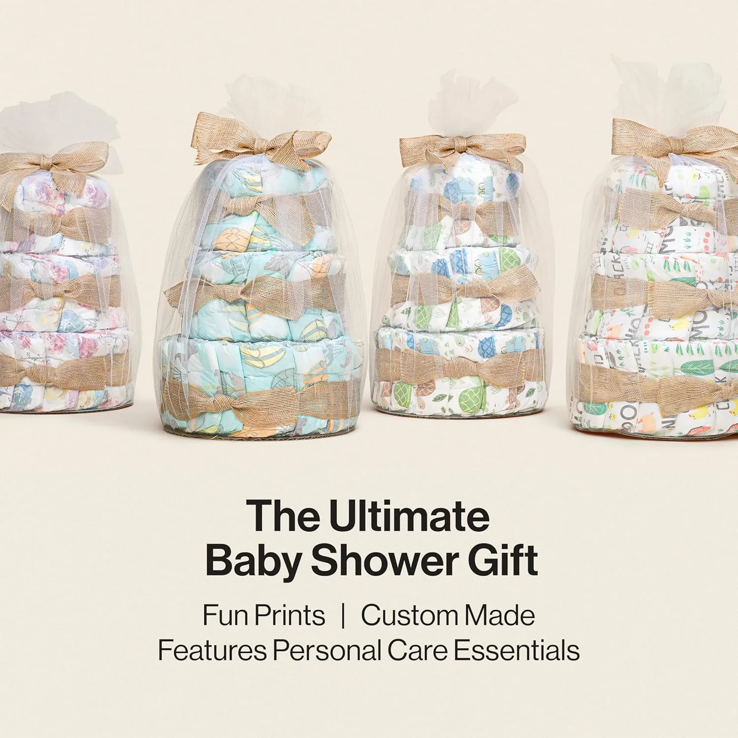 The Honest Company Diaper Cake | Clean Conscious Diapers, Baby Personal Care, Plant-Based Wipes | Rose Blossom | Regular, Size 1 (8-14 lbs), 35 Count