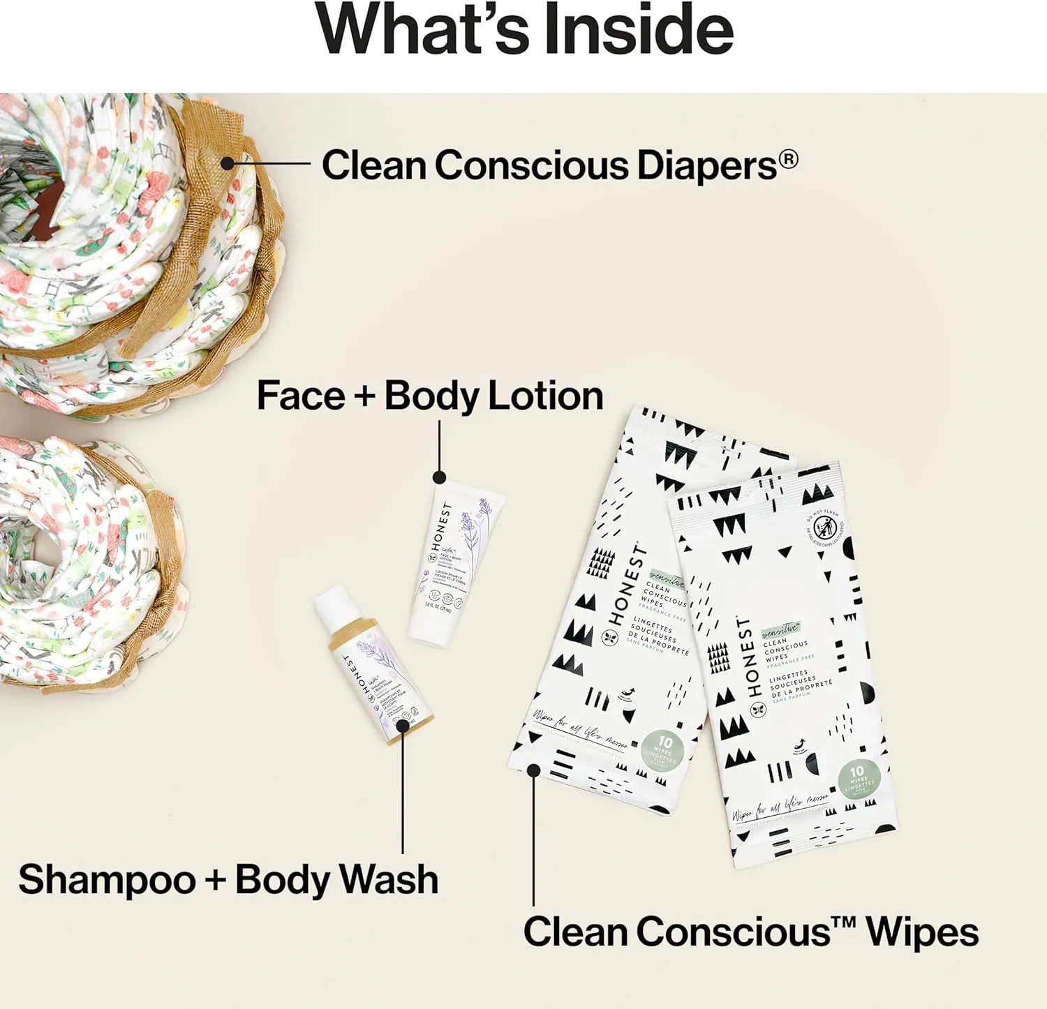 The Honest Company Diaper Cake | Clean Conscious Diapers, Baby Personal Care, Plant-Based Wipes | Rose Blossom | Regular, Size 1 (8-14 lbs), 35 Count