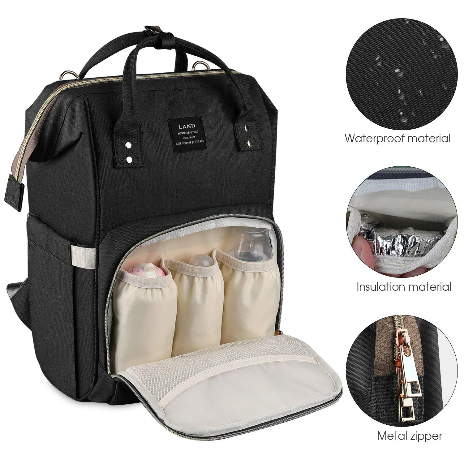 Ticent Diaper Bag Backpack Multifunction Travel Back Pack Large Maternity Nappy Bag Baby Changing Bags with Stroller Straps, Waterproof and Stylish