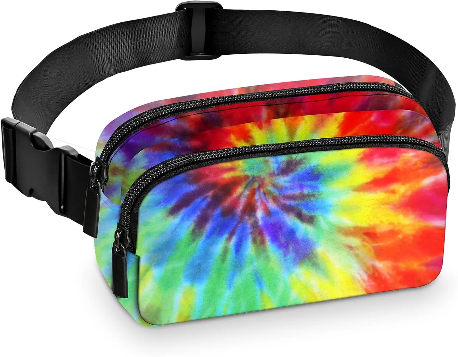 Tie Dye Fanny Pack for Women Belt Bag Fashion Waist Pouch with Adjustable Strap for Sports Running Traveling Hiking Camping Cycling