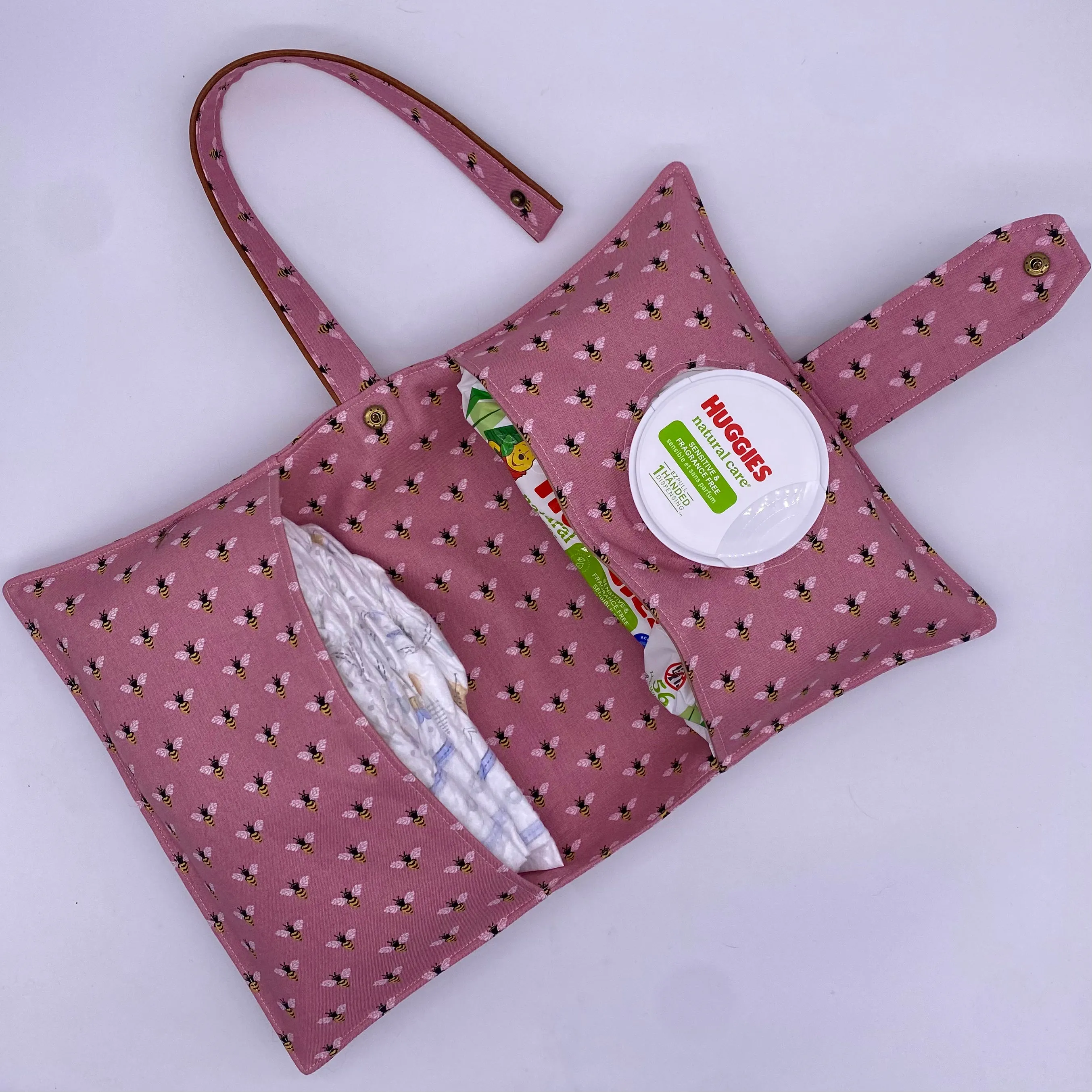 Tiny Bee Diaper Clutch