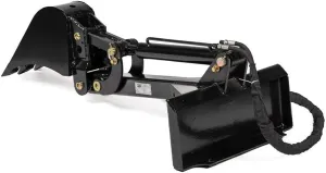 Titan Attachments Mini Skid Steer Fronthoe Backhoe Excavator Attachment with 10" Bucket, Quick Tach Mounting System Fits Toro Dingo, Ditch Witch, and Vermeer, Dig Small Ditches, Trenches, and More