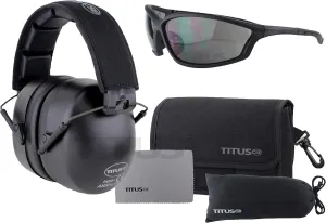 TITUS 3 Series - 37 NRR Noise Reduction Hearing Protection & Z87  Safety Glasses Combos